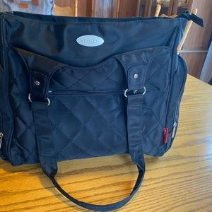 SOHO eleven pocket diaper bag. Black with changing pad.